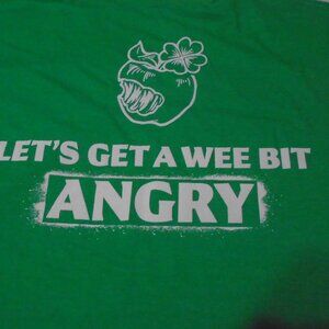 angry orchard hard cider t shirt green adult size l lets get a wee bit angry P1